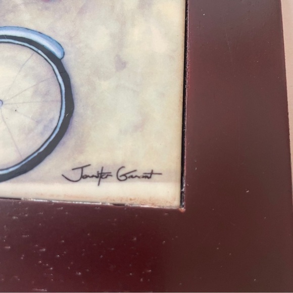 Jennifer Garant ‘Fat Chef’ Tile Trivet Wood Frame Decor - Picture 3 of 15